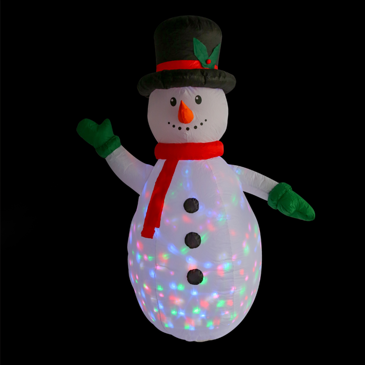 ACA "INFLATABLE SNOWMAN" 1 LED ΛΑΜΠ.ΑΝΤΑΠ.(12V), RGB,  ΣΤΑΘ. IP44, Η180CM, 2M ΠΡΑΣ. ΚΑΛ. ΤΡΟΦ. - Image 2