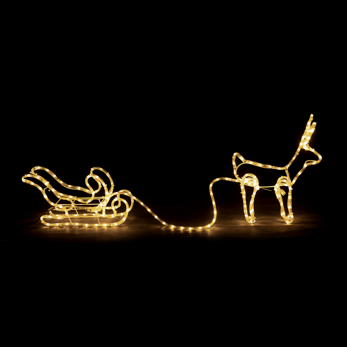 ACA  "REINDEER PULL SLEIGH" 192LED ΣΧΕΔΙΟ 8m ΜΟΝΟΚΑΝΑΛ ΦΩΤΟΣΩΛ ΘΕΡΜ ΛΕΥΚΟ IP44 145x23.5x49cm 1.5m ΚΑΛΩ