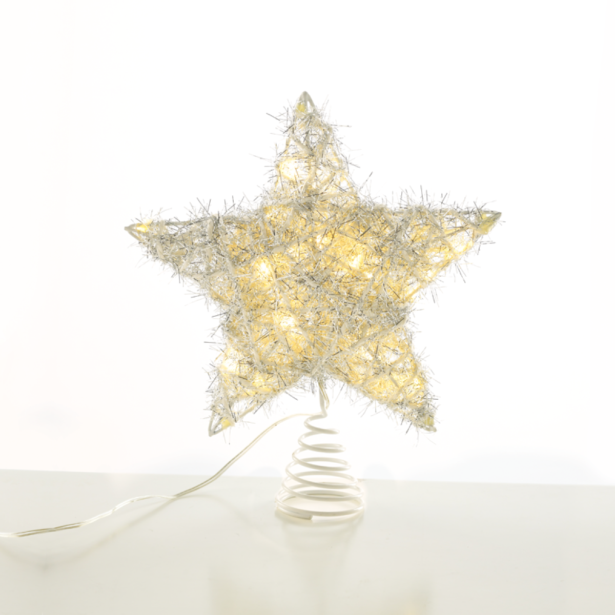 ACA  "SILVER CONVEX STAR" 20 MINI WW LED ΛΑΜΠ. ΜΠΑΤ. 3ΧΑΑ,IP20 23x5x20cm
