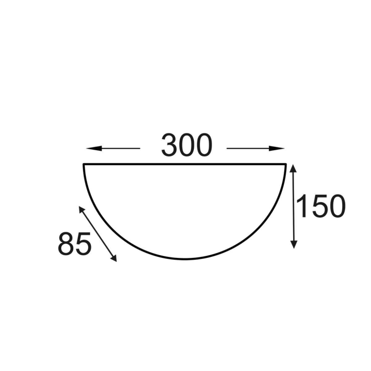 ACA ΑΠΛΙΚΑ 30cm ΛΕΥΚΟ ΓΥΑΛΙ ALBATRE - Image 2