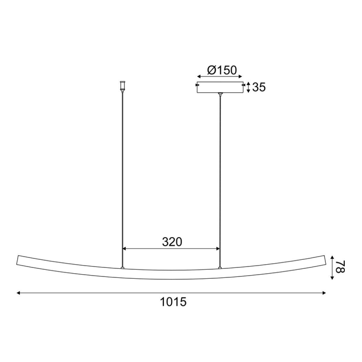 ACA ΚΡΕΜΑΣΤΟ Φ/Σ LED 20W 3000K 1400LM NAAVA ΜΑΥΡΟ ΑΛΟΥΜΙΝΙΟ IP20 102X15X110CM - Image 2