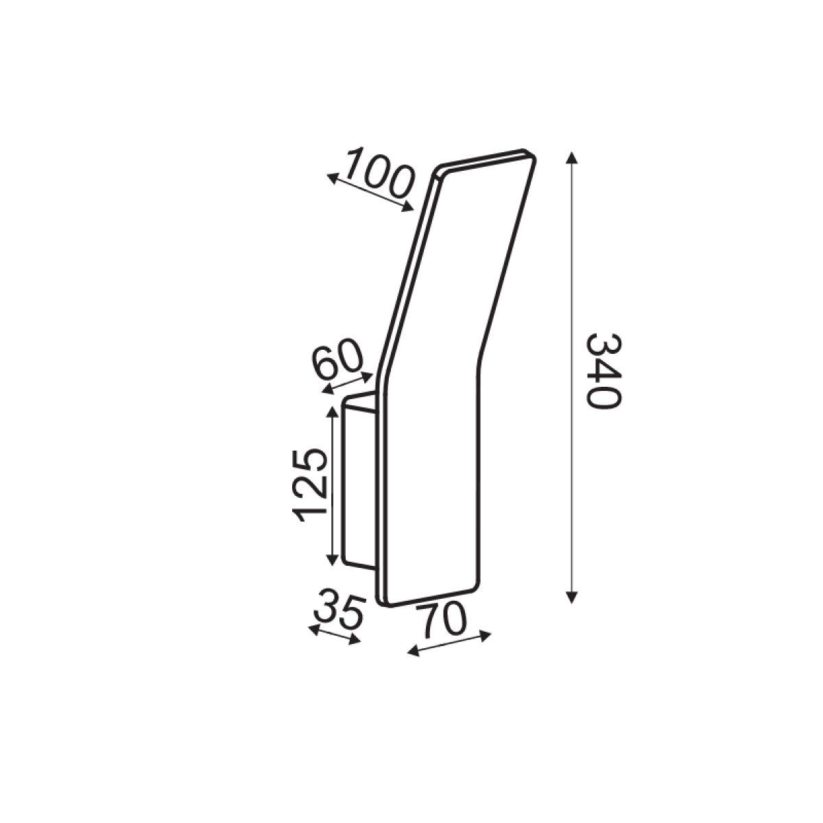 ACA ΕΠΙΤΟΙΧΟ Φ/Σ LED 6W 3000K ΑΛΟΥΜΙΝΙΟ ΓΚΡΙ 33,5X7X10CM ZEN - Image 2
