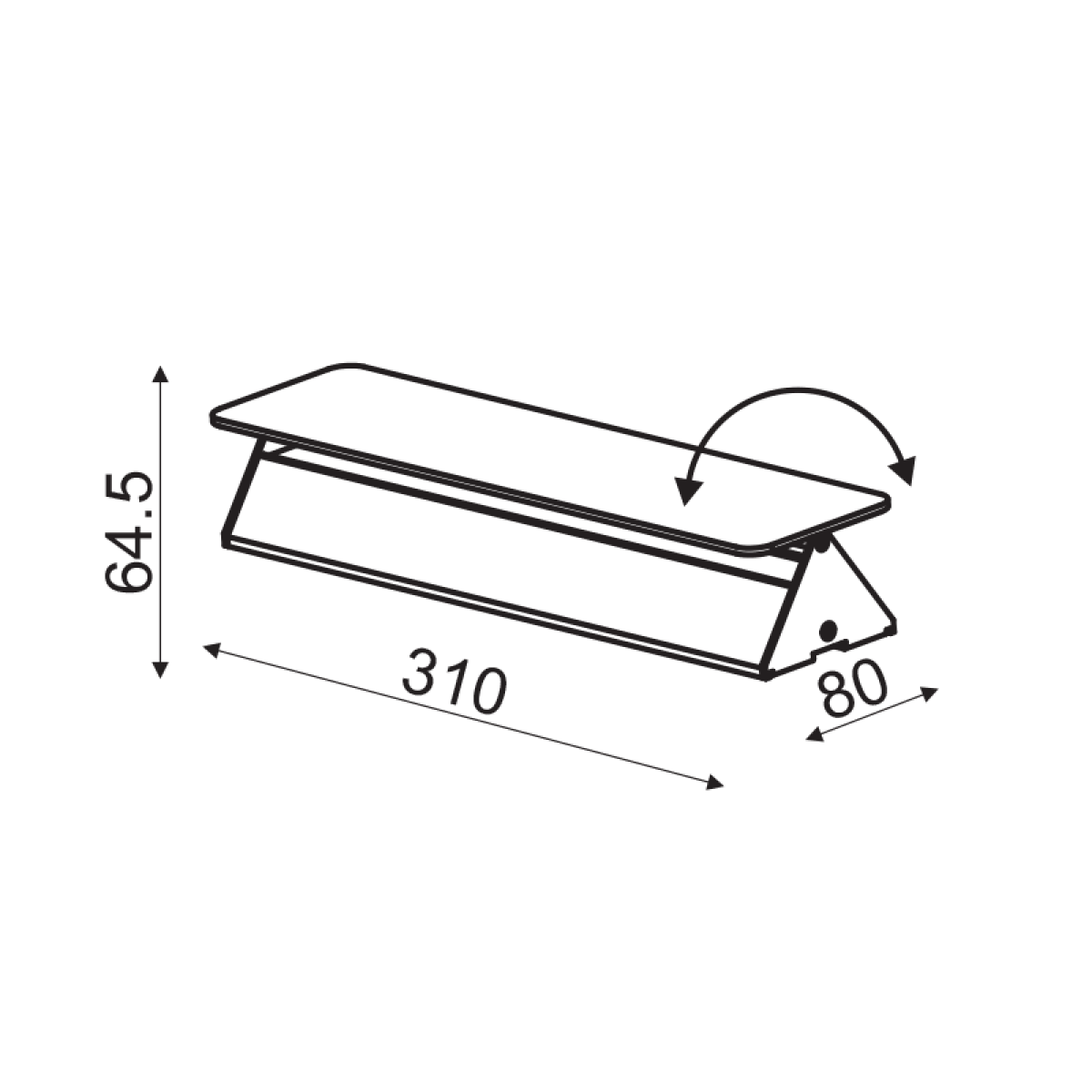 ACA ΕΠΙΤΟΙΧΟ Φ/Σ LED 10W 3000K ΑΛΟΥΜΙΝΙΟ ΧΡΥΣΟ 31X8X5,5CM PYRAMID - Image 3