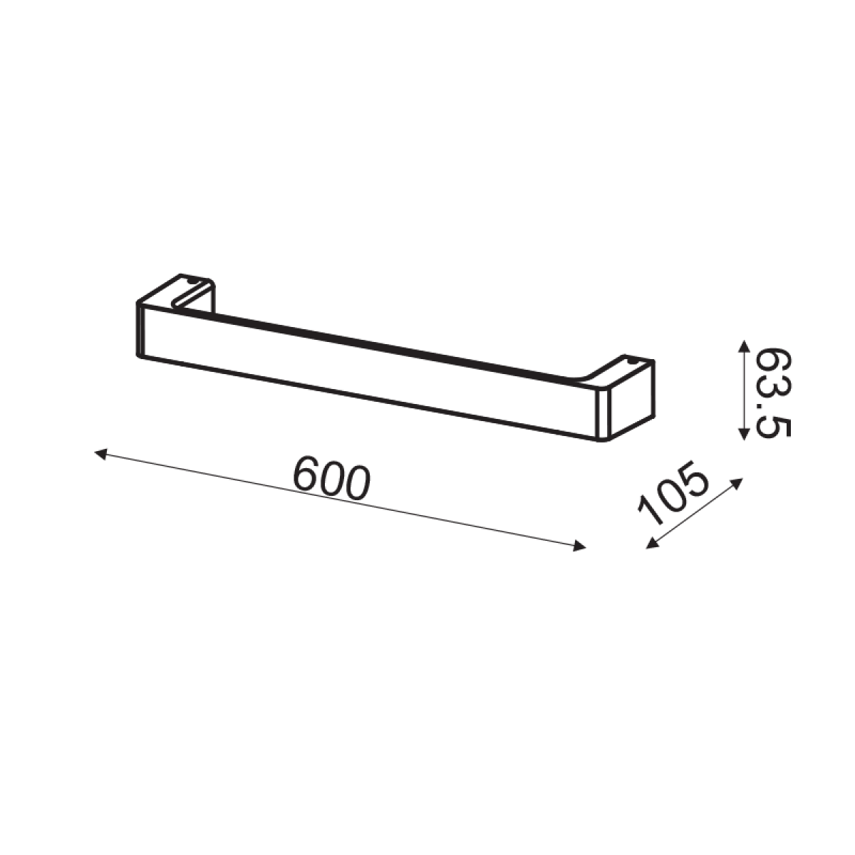 ACA ΕΠΙΤΟΙΧΟ Φ/Σ LED 12W 3000K ΑΛΟΥΜΙΝΙΟ ΧΡΥΣΟ 60Χ6,4Χ10,5CM FOGA - Image 2