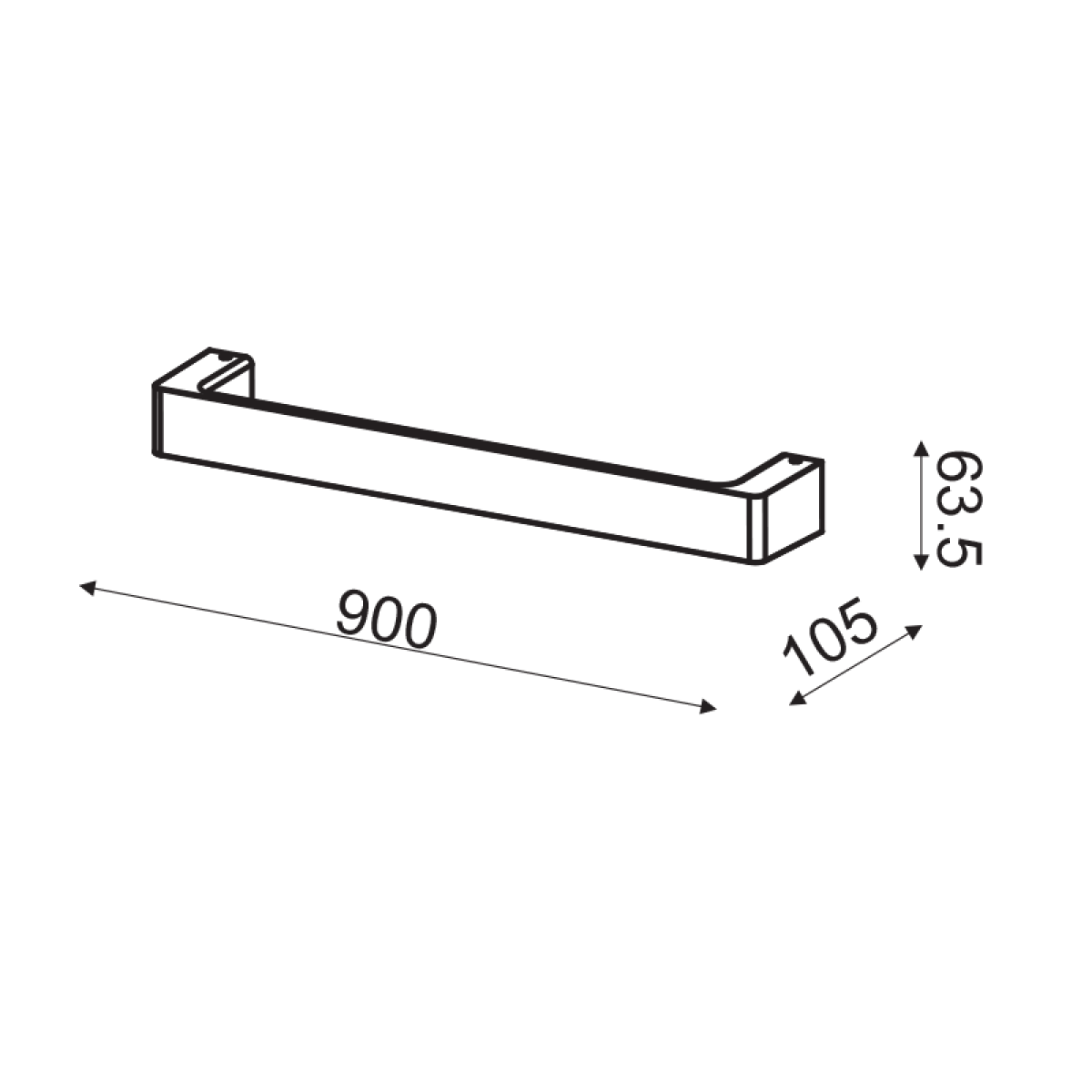 ACA ΕΠΙΤΟΙΧΟ Φ/Σ LED 18W 3000K ΑΛΟΥΜΙΝΙΟ ΧΡΥΣΟ 90Χ6,4Χ10,5CM FOGA - Image 2