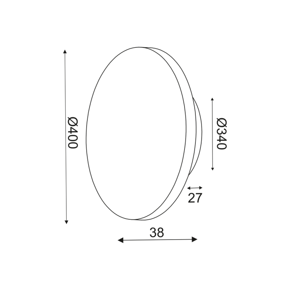 ACA ΕΠΙΤΟΙΧΟ Φ/Σ LED 24W 3000Κ 1920LM TERRAZZO MDF ΚΥΚΛΟΣ Φ40ΧΗ3,6CM ECLIPSE - Image 3