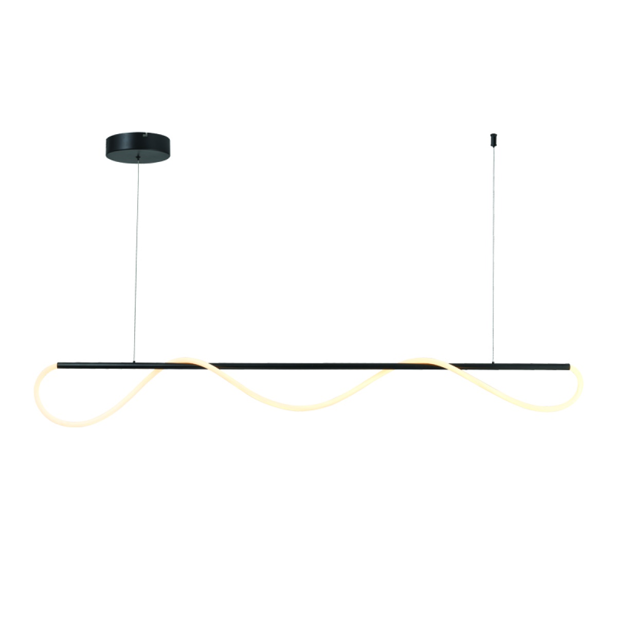 ACA ΚΡΕΜΑΣΤΟ Φ/Σ LED 60W 3000K 3300LM KYMA ΜΑΥΡΟ ΜΕΤ/ΚΟ IP20 190Χ6XΗ215CM