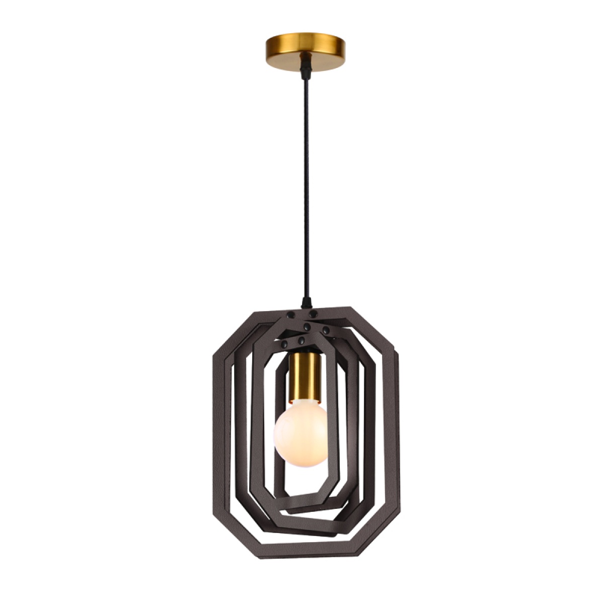 ACA ΚΡΕΜΑΣΤΟ Φ/Σ 1ΧΕ27 ΣΚ.ΚΑΦΕ ΔΕΡΜΑ MDF D24XH100CM TRITON