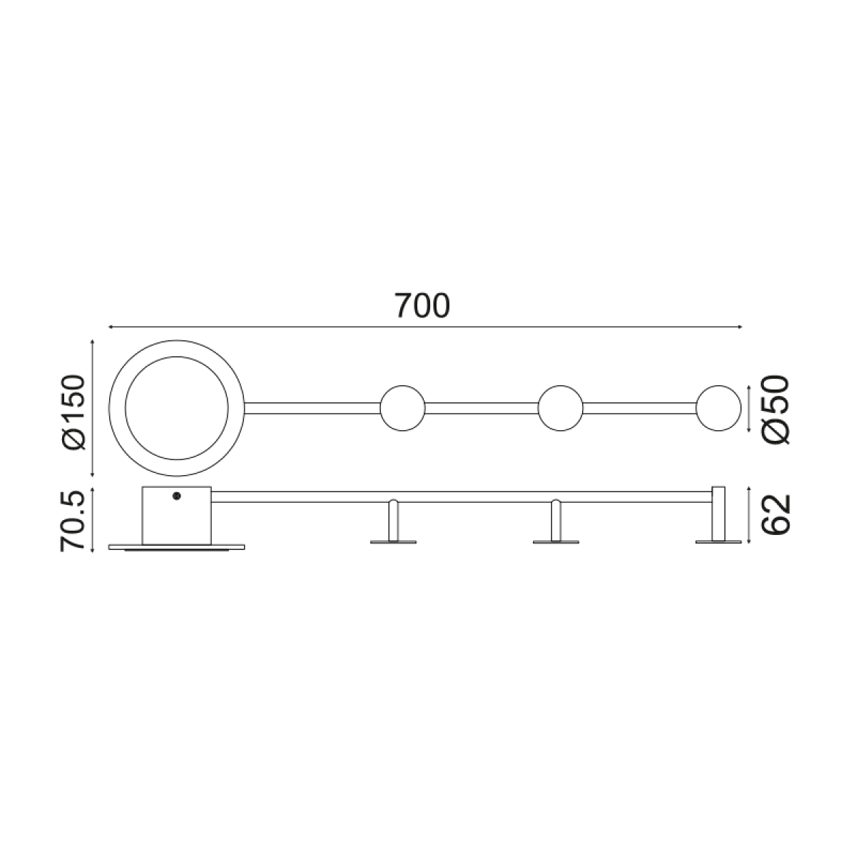 ACA ΕΠΙΤΟΙΧΟ Φ/Σ LED 7W 3000K 560LM ΛΕΥΚΟ ΜΕΤΑΛΛΙΚΟ 70Χ7Χ15CM VALENTINO - Image 2