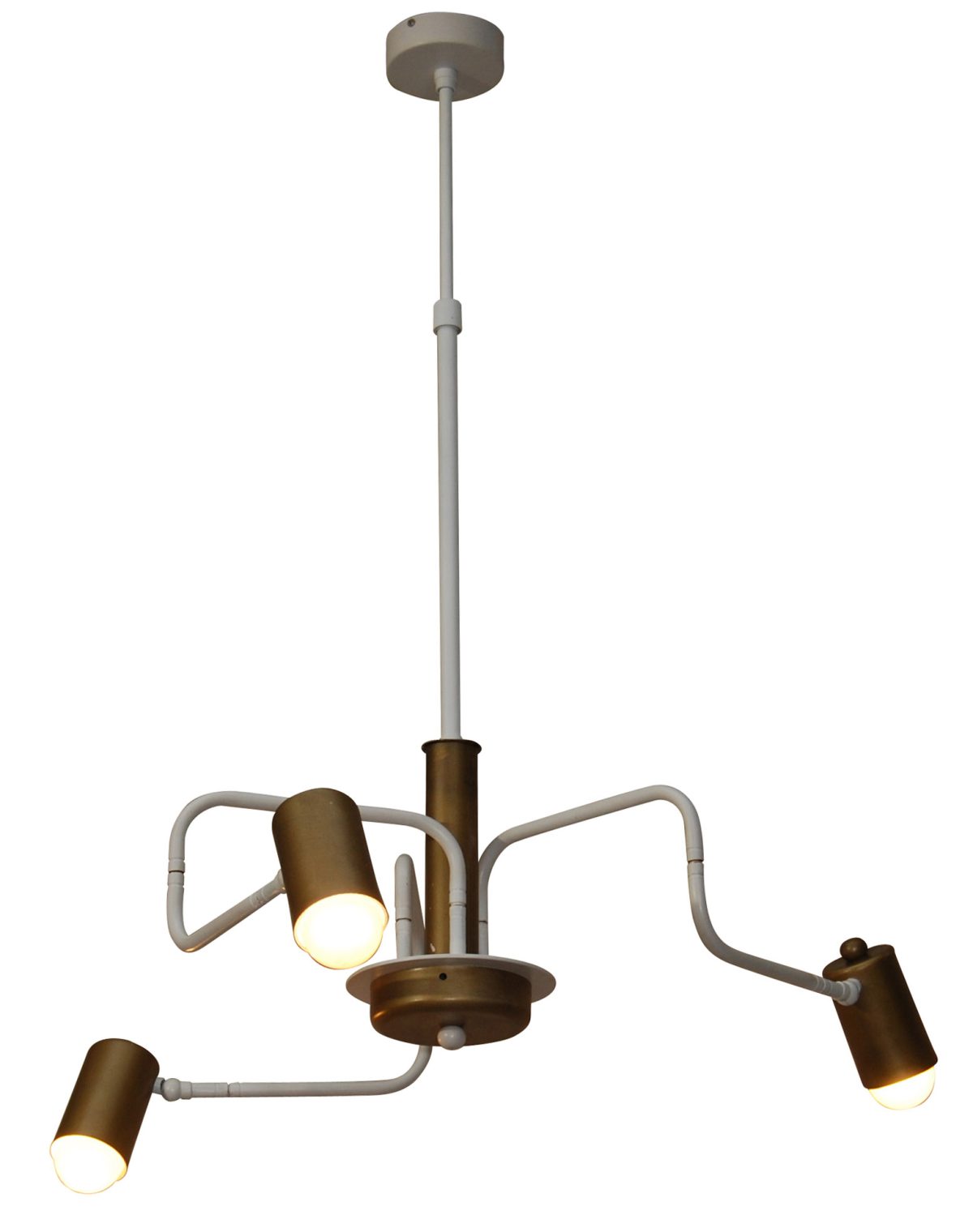 Home Lighting HL-3522-3 HANNAH OLD BRONZE & WHITE PENDANT