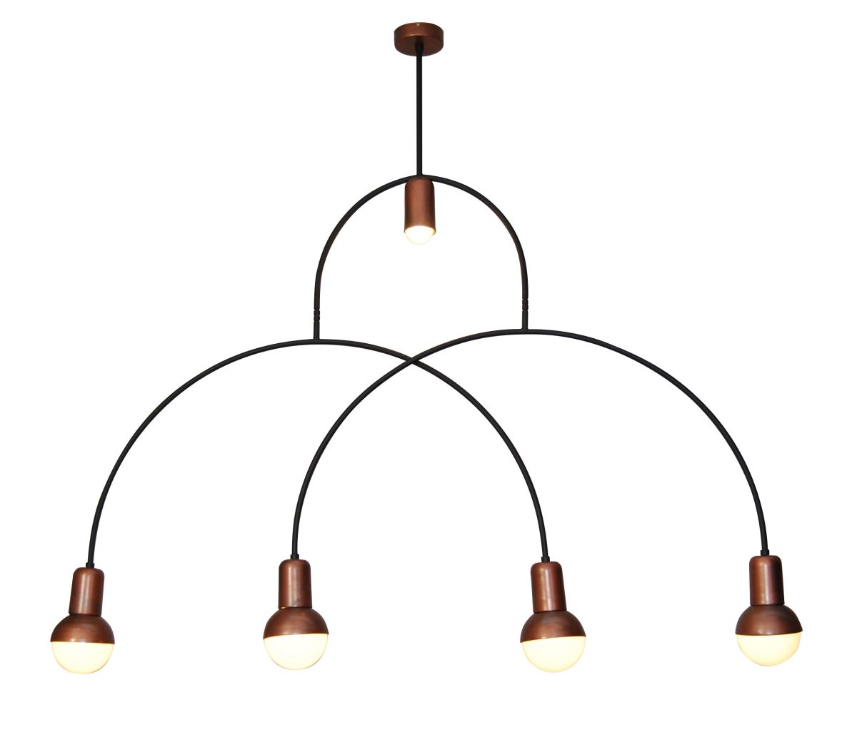 Home Lighting HL-3523-5 CHRISTOPHER OLD COPPER & BLACK PENDANT