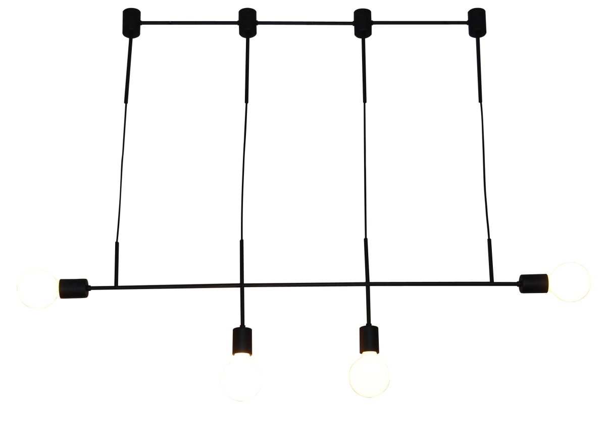 Home Lighting HL-3526-4 MEGAN BLACK PENDANT