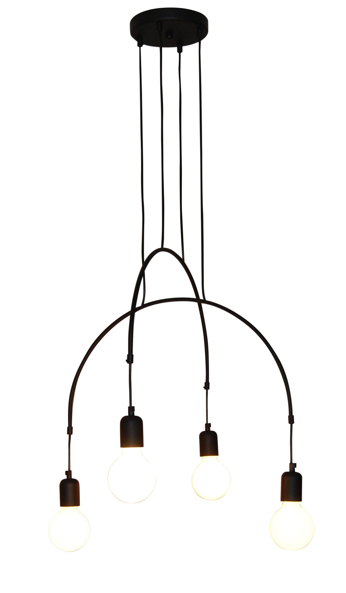 Home Lighting HL-3527-4 EVERDINA BLACK PENDANT