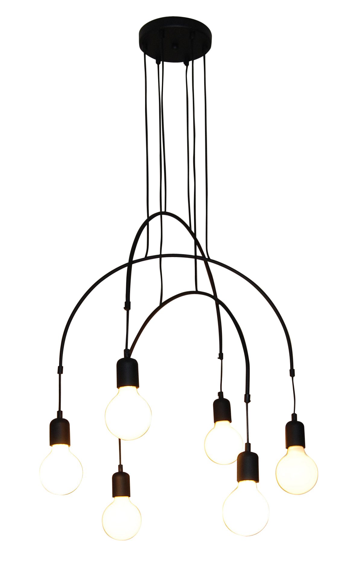 Home Lighting HL-3527-6 EVERDINA BLACK PENDANT