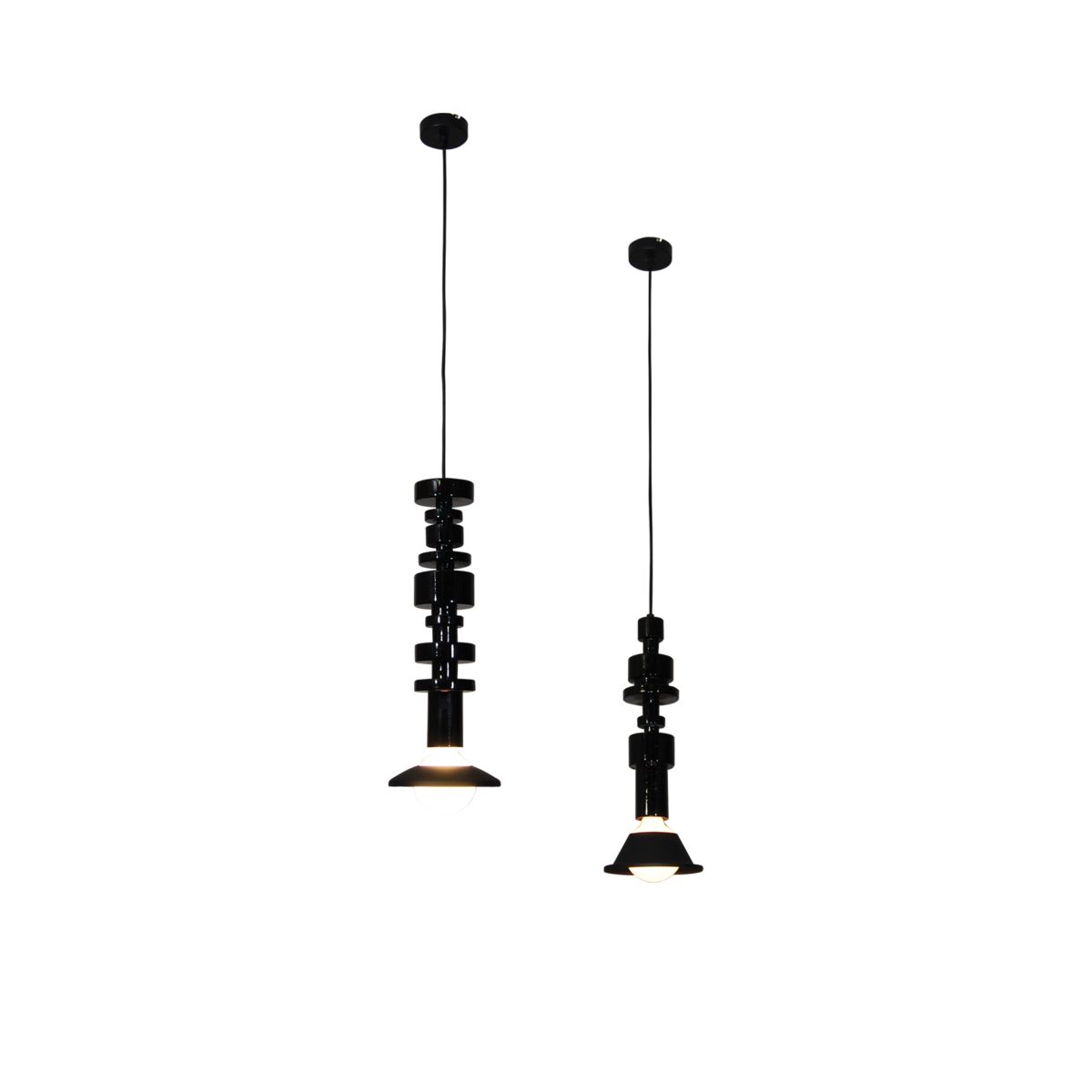 Home Lighting HL-3549-1 GABRIEL BLACK PENDANT