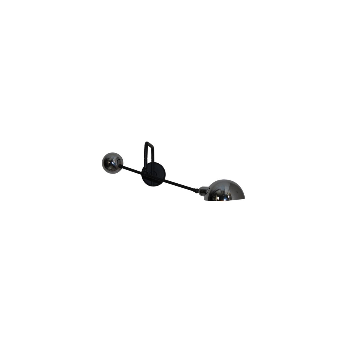 Home Lighting HL-3539-1 S OLIVER BLACK & NICKEL WALL LAMP
