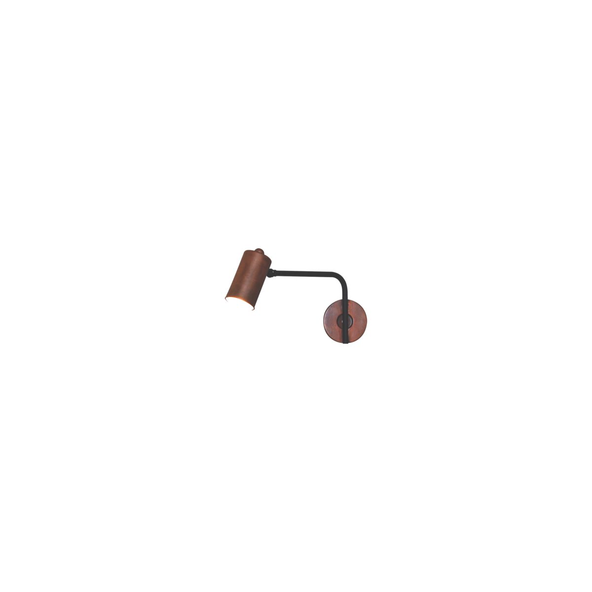 Home Lighting HL-3534-1 S ARIEL OLD COOPER &  BLACK WALL LAMP
