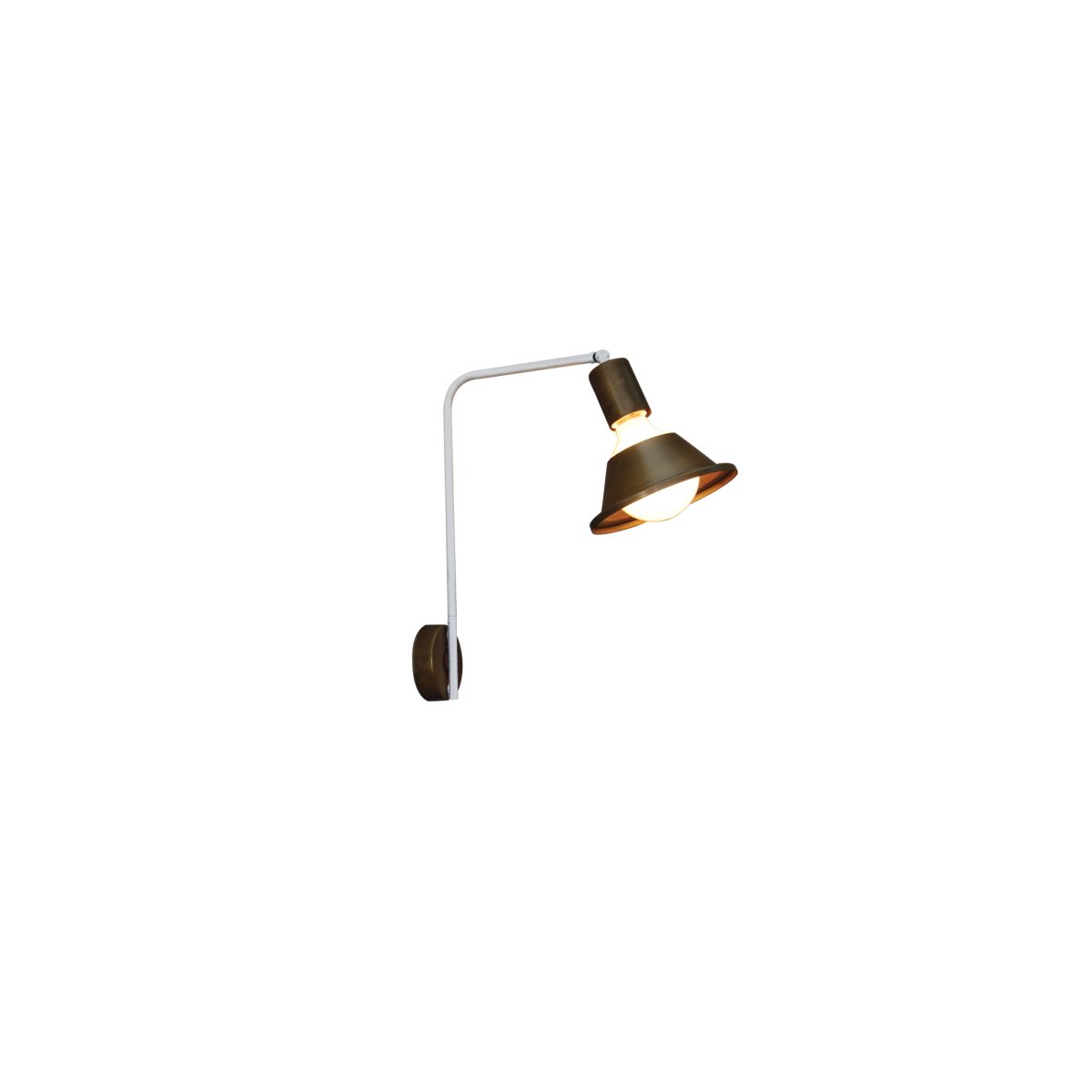 Home Lighting HL-3546-1 XAVIER OLD BRONZE & WHITE WALL LAMP