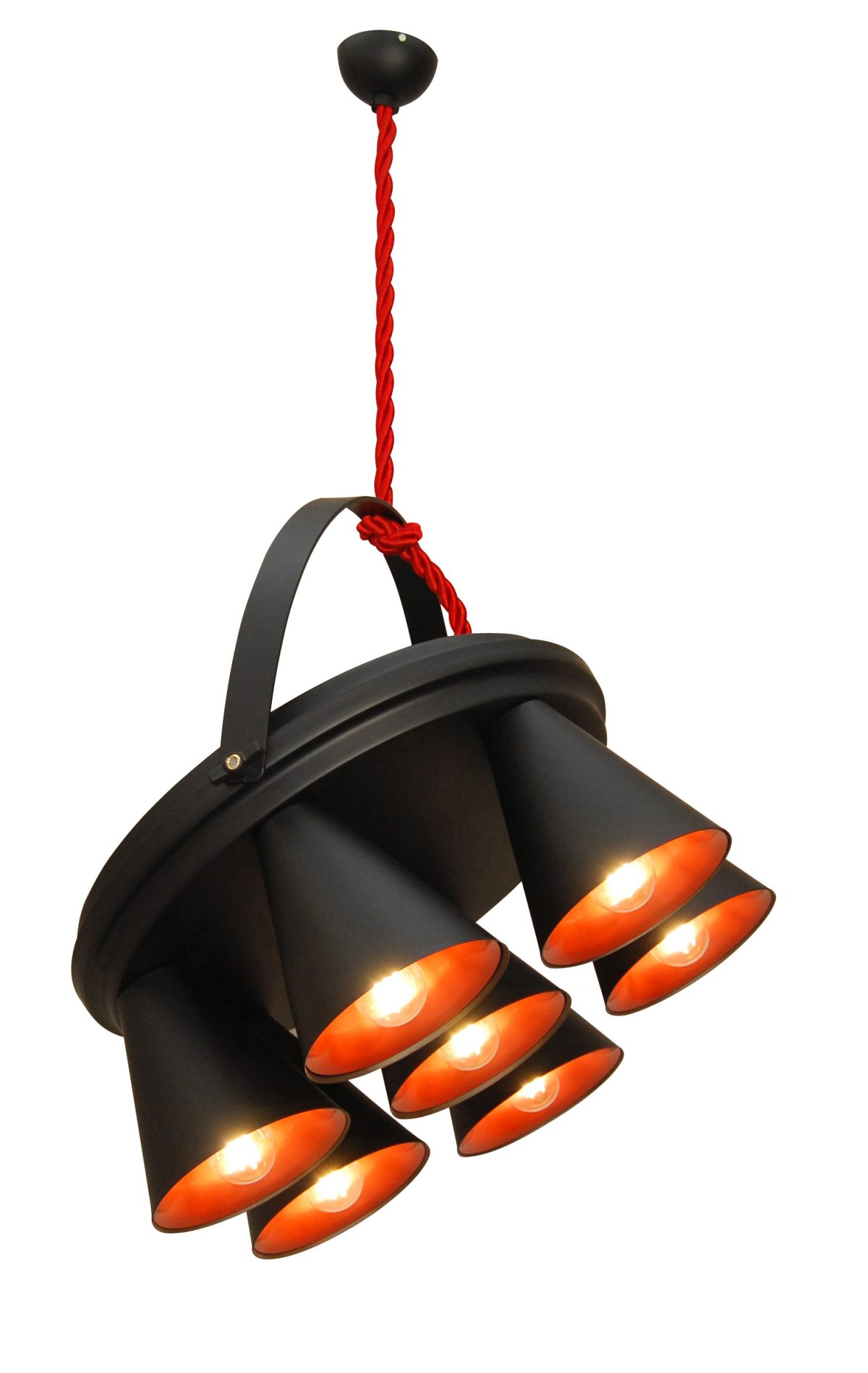 Home Lighting HL-3578-1A BRANDON BLACK & MAT COPPER PENDANT