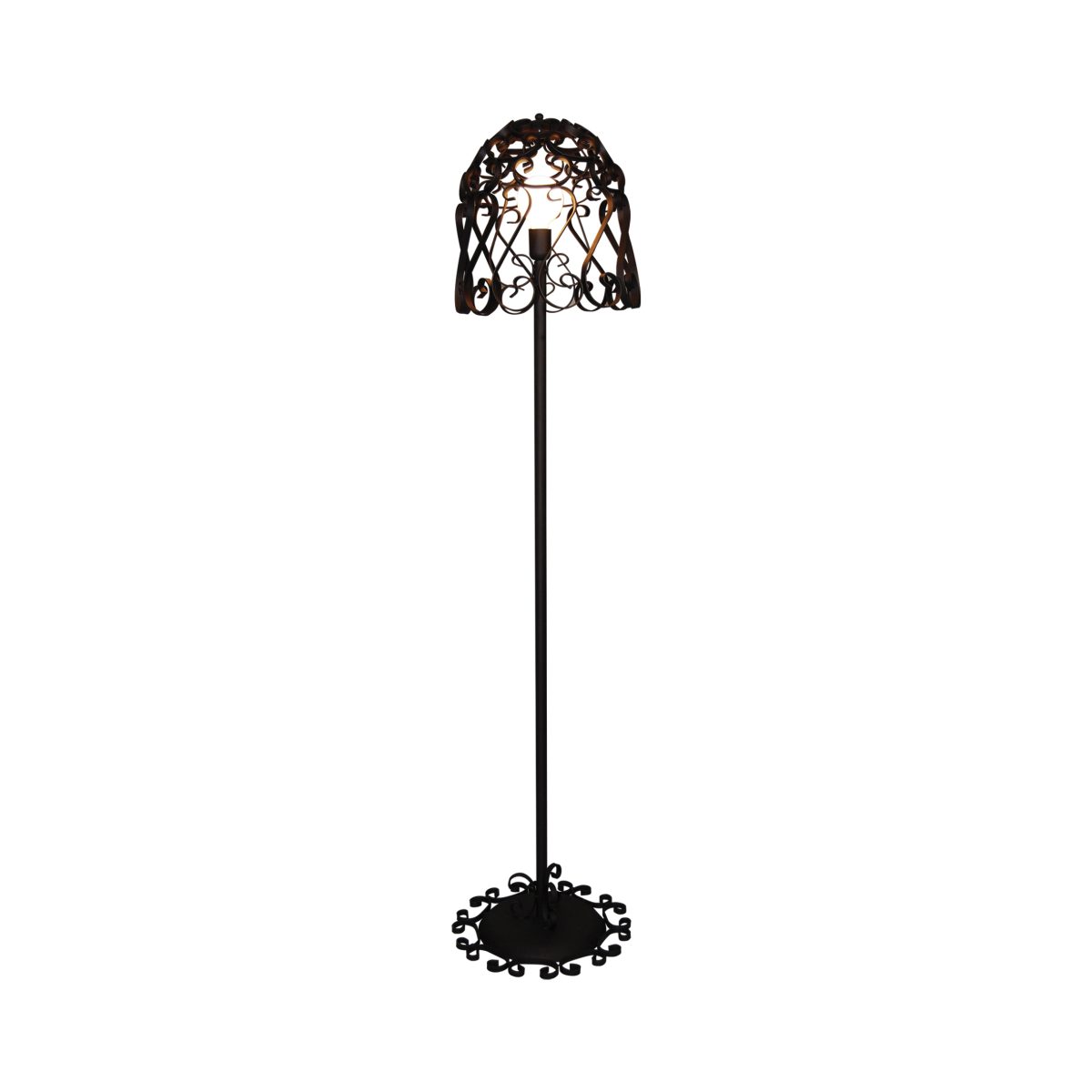 Home Lighting HL-3586-1F LEWIS RELIEF ANTIQUE WHITE FLOOR LAMP