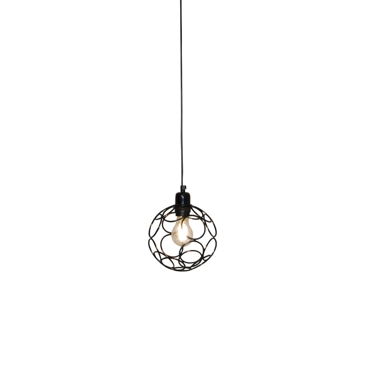 Home Lighting HL-3588-1 ALINE BLACK PENDANT