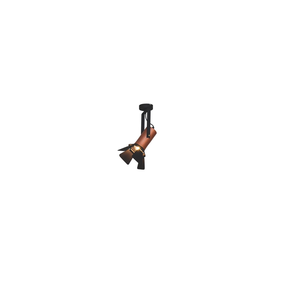 Home Lighting HL-3600-1S-C ARLEN COPPER & BLACK CEILING