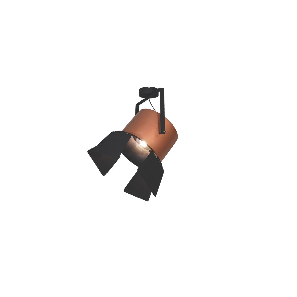 Home Lighting HL-3600-1XXXL-C ARLEN COPPER & BLACK CEILING
