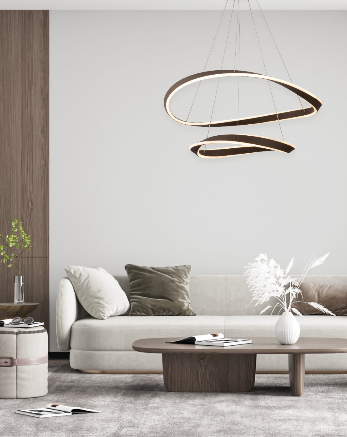 Home Lighting SE LED SMART 82 MATEO PENDANT COFFEE BROWN Β5 - Image 3