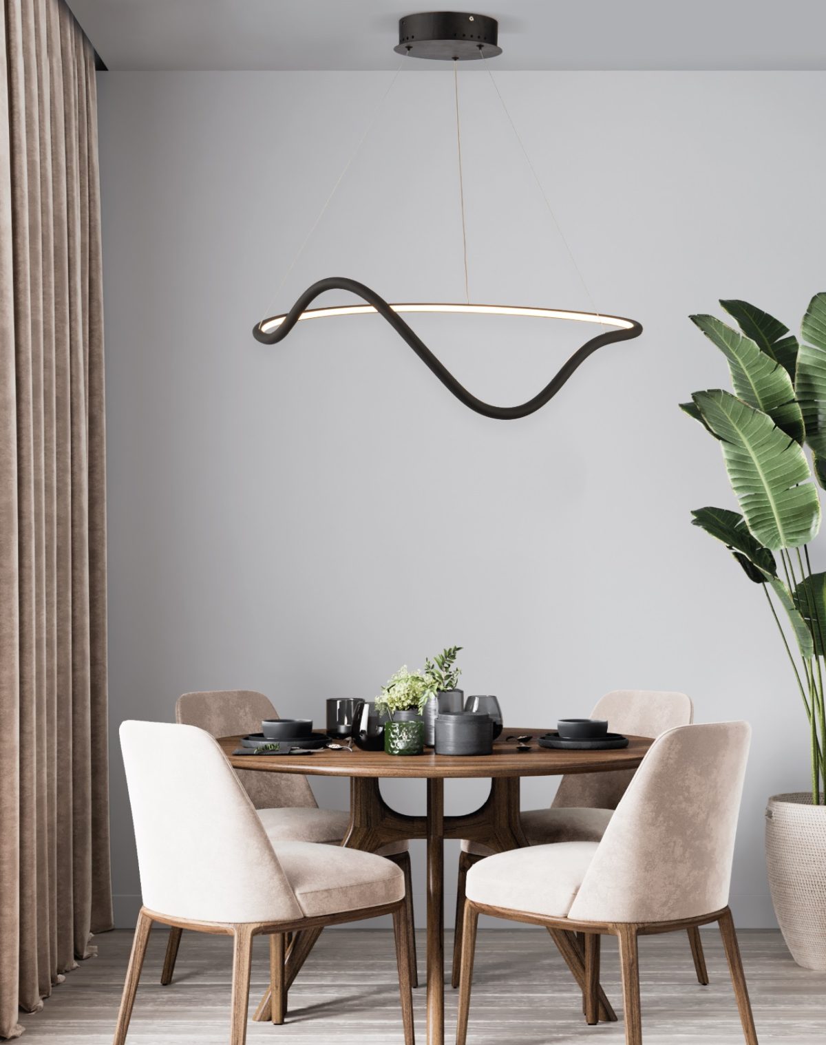 Home Lighting SE LED 70 KRISHNA PENDANT BLACK Γ3 - Image 5