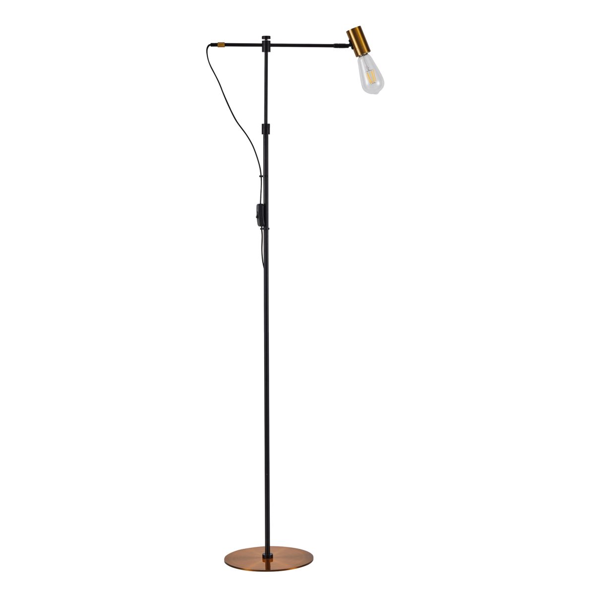 Home Lighting SE21-GM-39 ADEPT GOLD MATT & BLACK FLOOR LAMP 1Β1