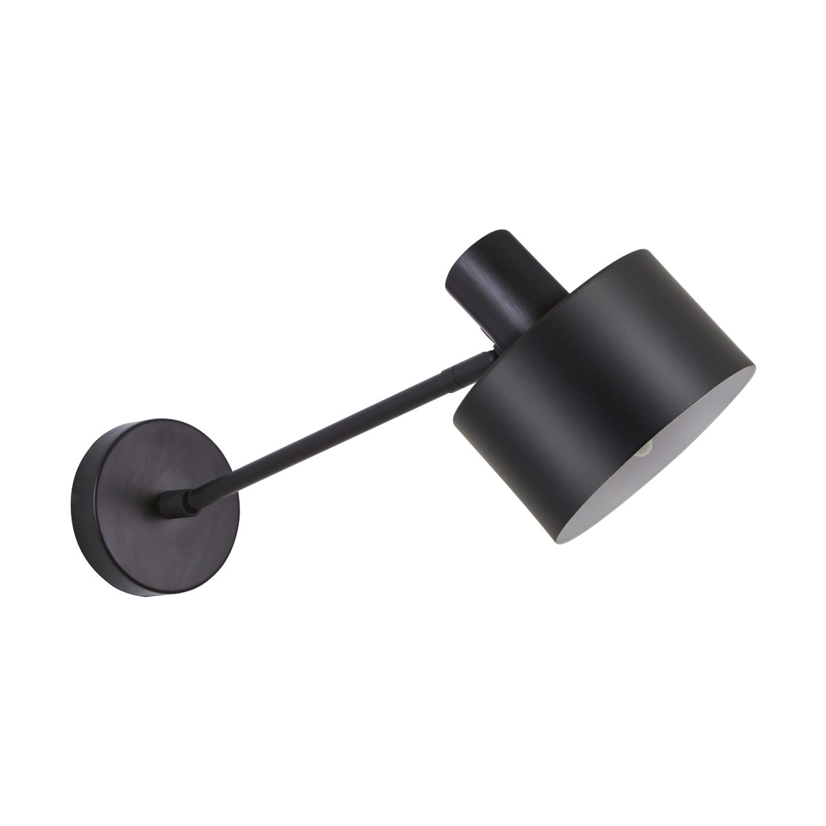 Home Lighting SE21-BL-22-MS1 ADEPT BLACK WALL LAMP BLACK METAL SHADE+
