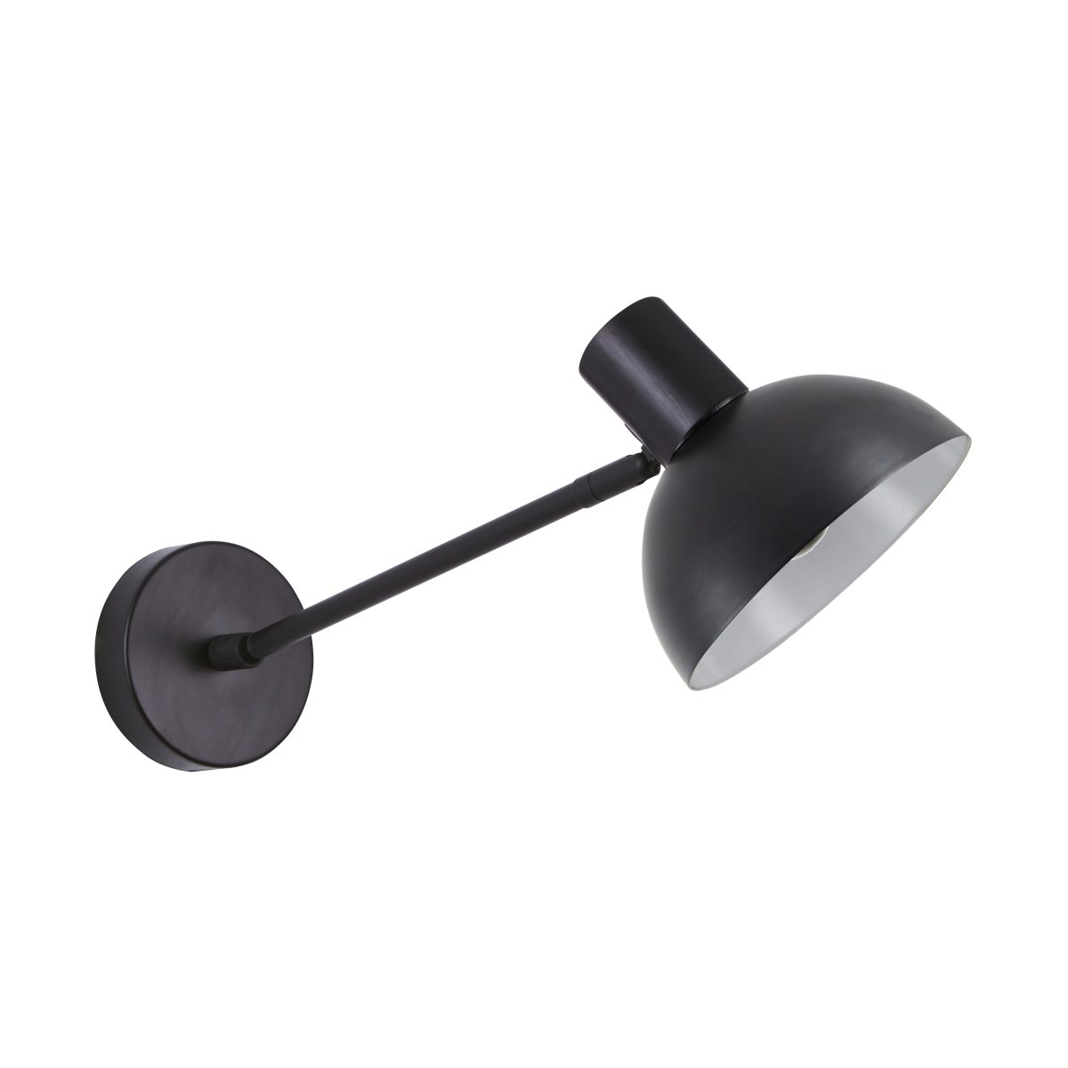 Home Lighting SE21-BL-22-MS3 ADEPT BLACK WALL LAMP BLACK METAL SHADE+