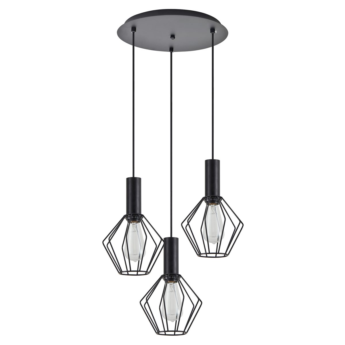 Home Lighting SE21-BL-4-3BL-GR1 ADEPT TUBE Black Pendant Black Metal Grid+