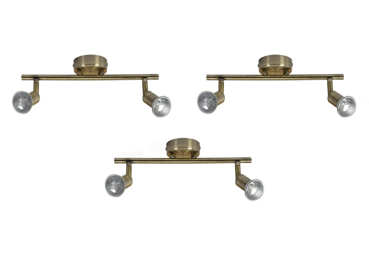 Home Lighting SE 140-BR2 (x3) Saba Packet Bronze adjustable spotlight+