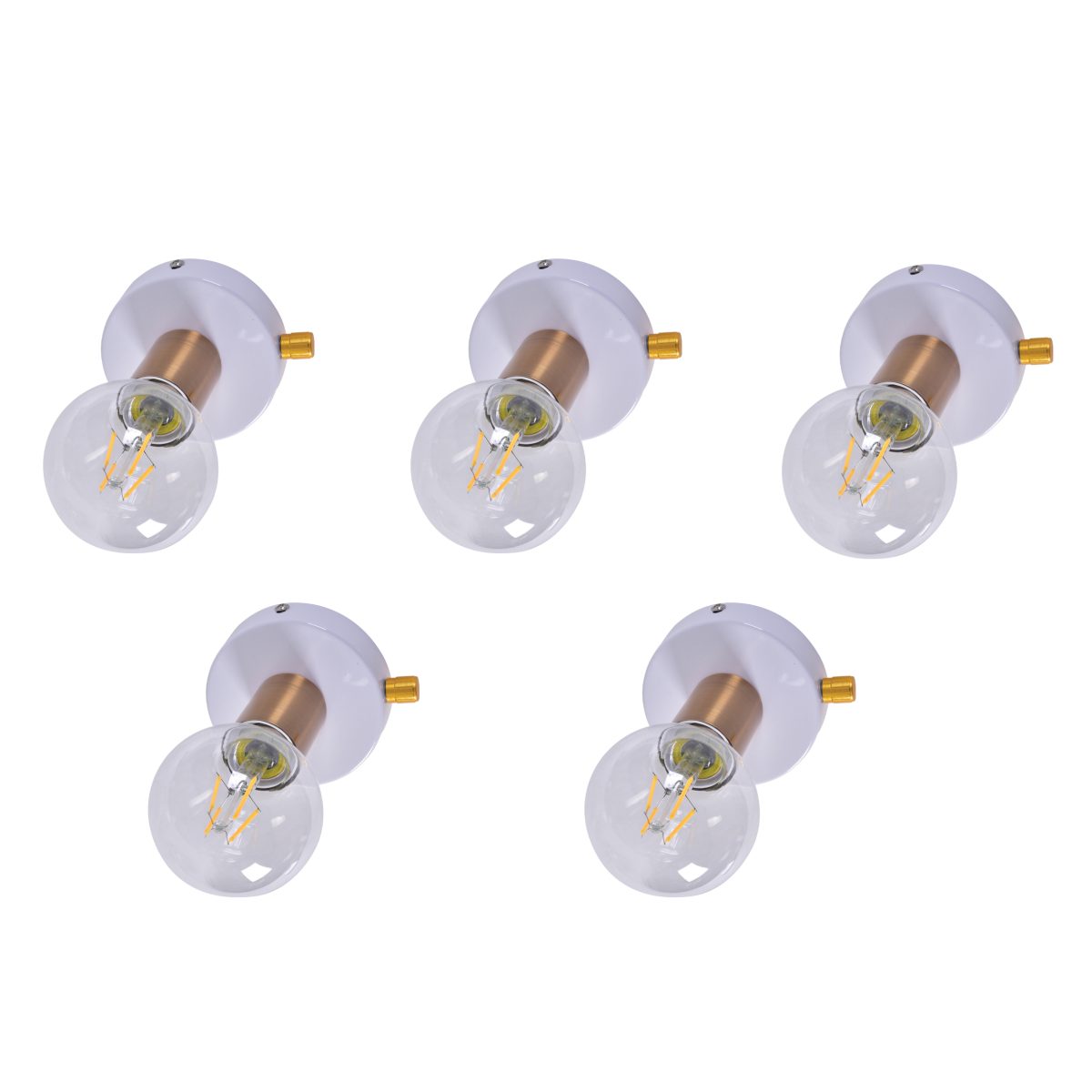 Home Lighting SE 138-WH (x5) Tolo Packet White and bronze light+
