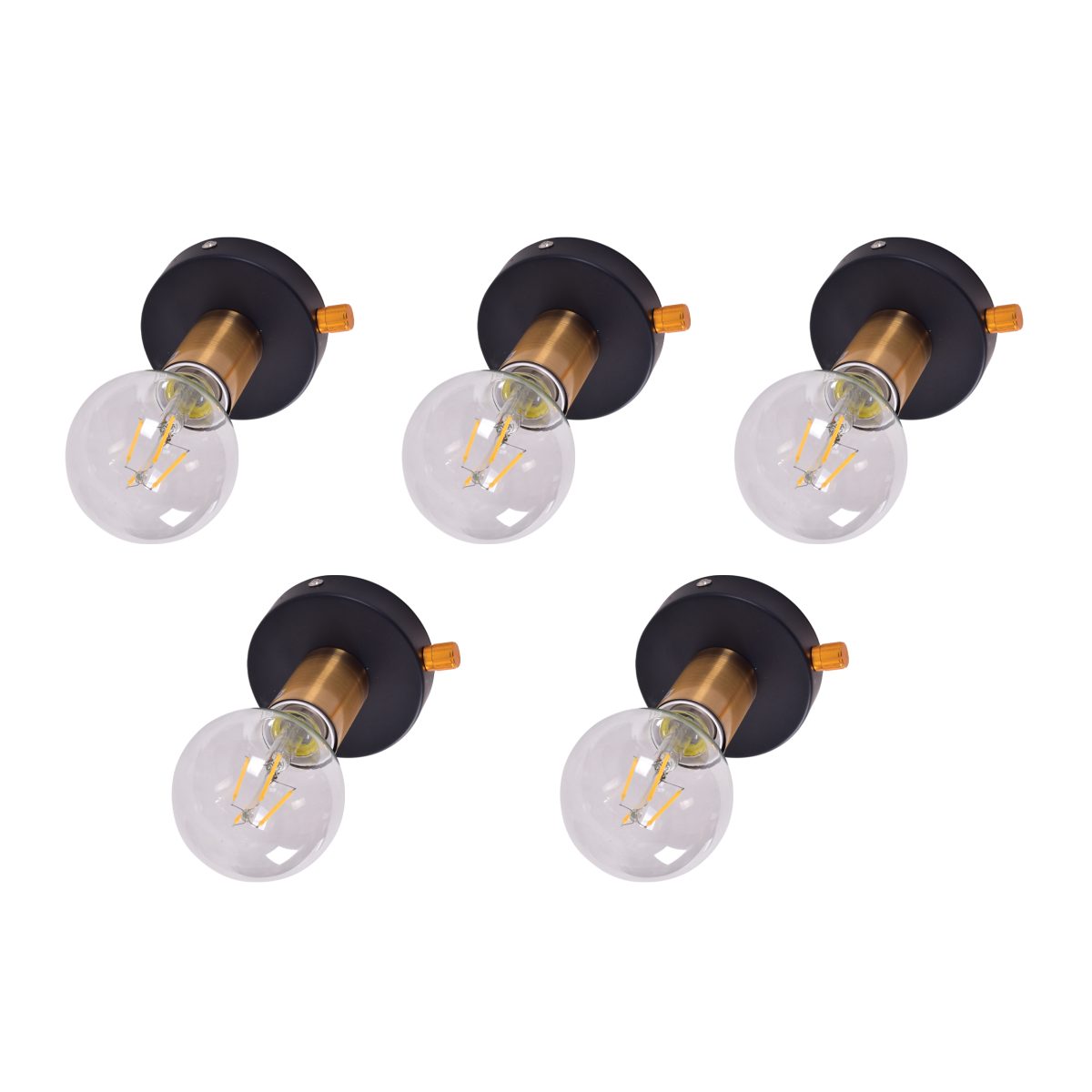 Home Lighting SE 138-BK (x5) Tolo Packet Black and bronze light+