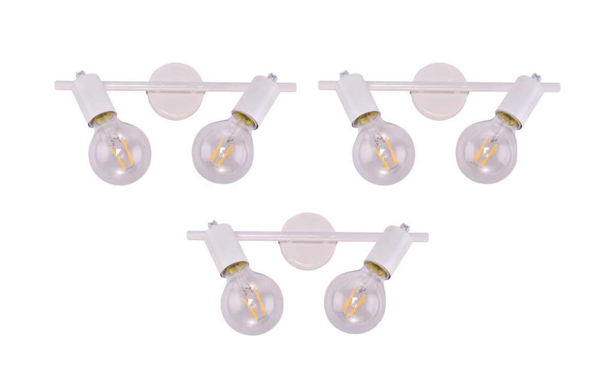 Home Lighting SE 137-2AW (x3) Soma Packet White adjustable spotlight+