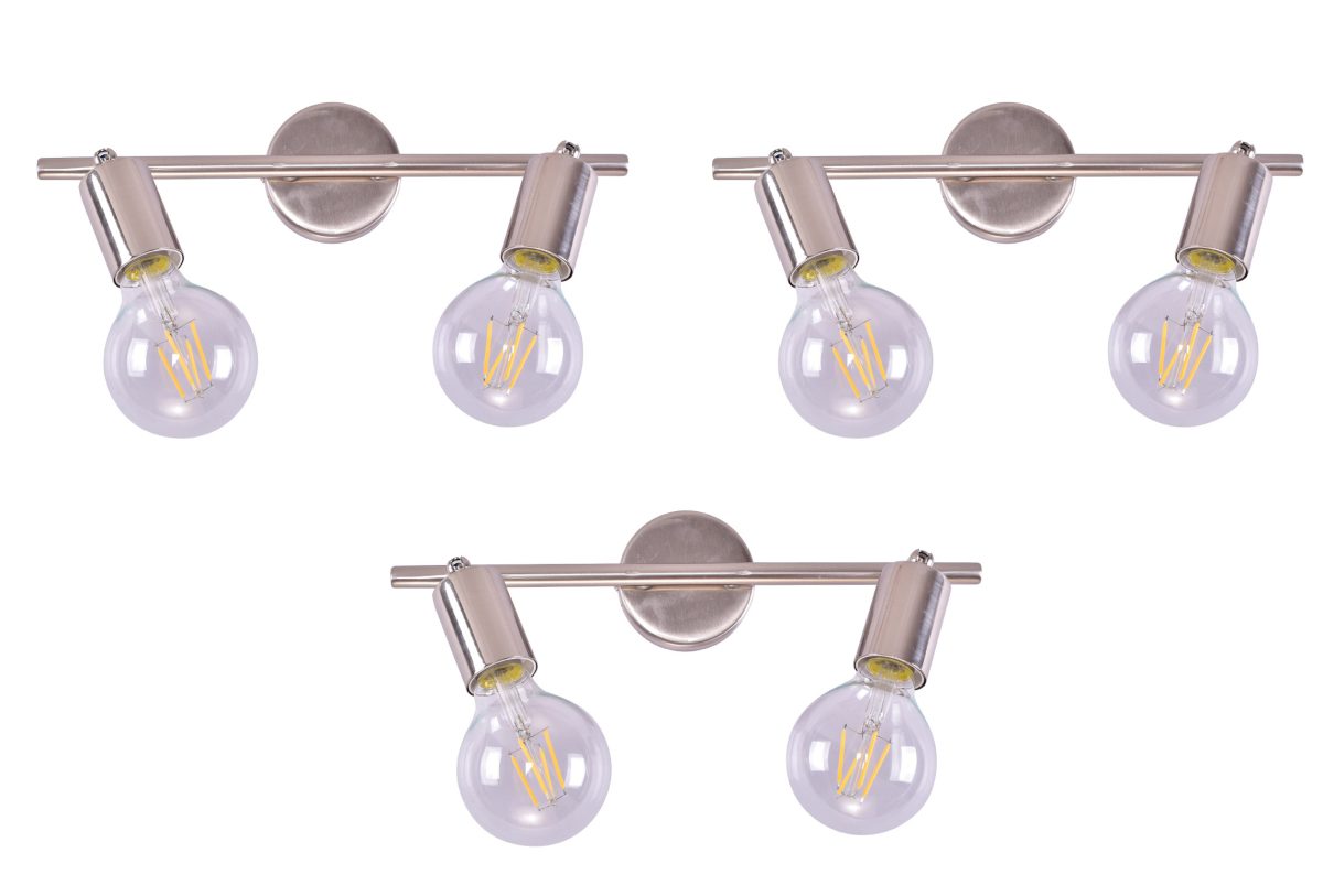 Home Lighting SE 137-2AN (x3) Soma Packet Nickel mat adjustable spotlight+