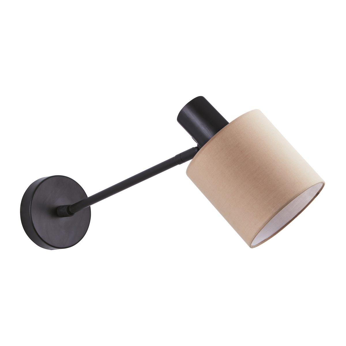 Home Lighting SE21-BL-22-SH3 ADEPT WALL LAMP Black Wall Lamp Brown Shade+