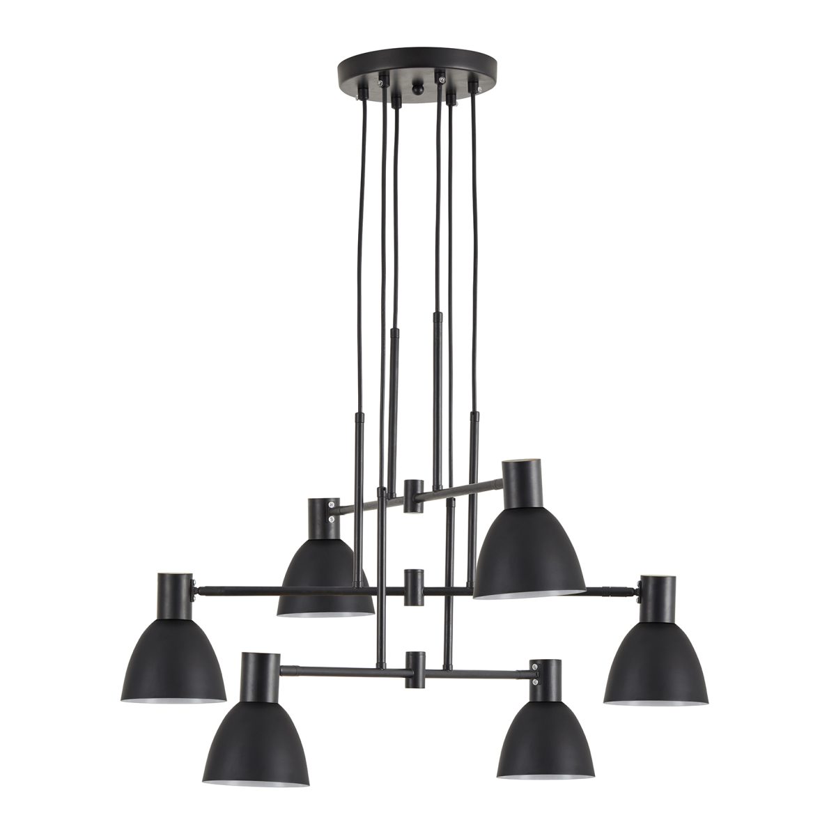 Home Lighting SE21-BL-100-MS2 ADEPT PENDANT Black Metal Pendant Black Metal Shade+