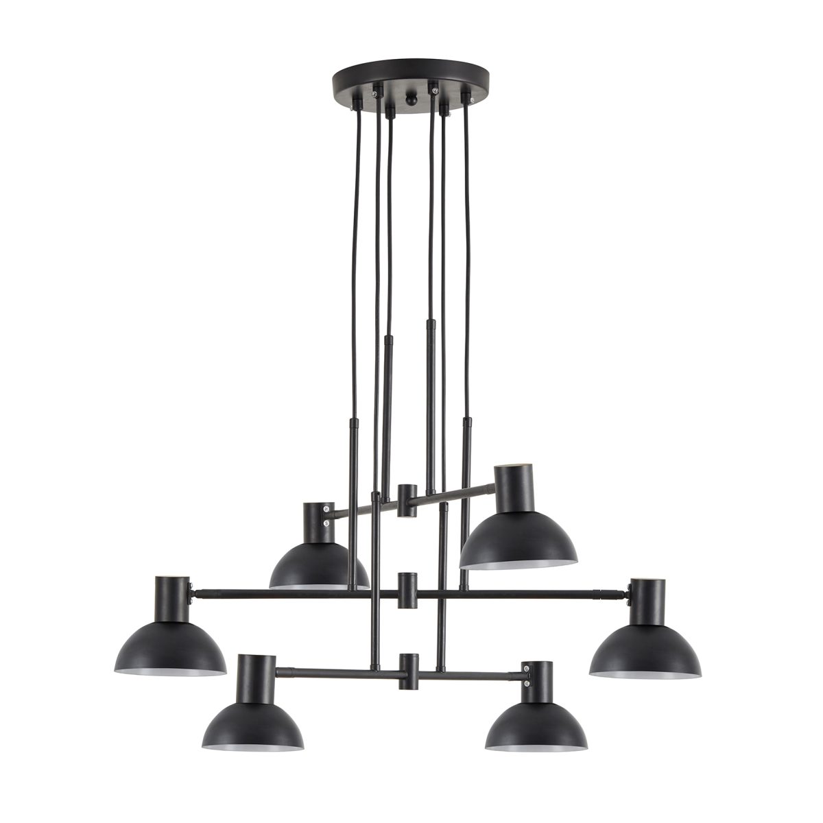 Home Lighting SE21-BL-100-MS3 ADEPT PENDANT Black Metal Pendant Black Metal Shade+