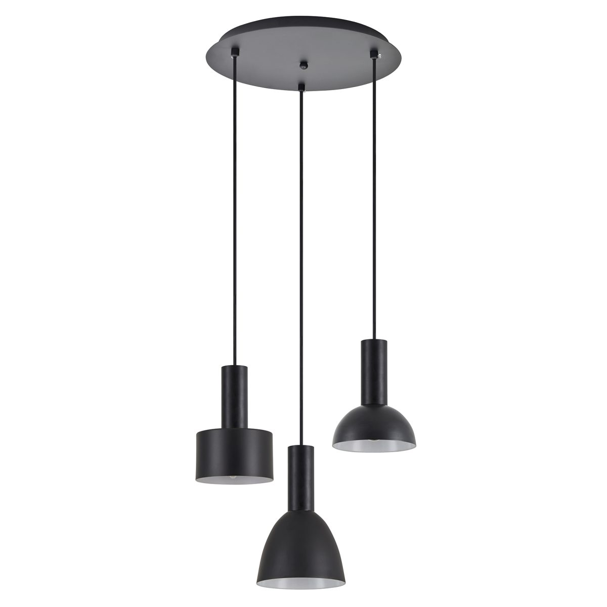 Home Lighting SE21-BL-4-3BL-MS123 ADEPT FLEX Black Pendant Black Metal Shade+