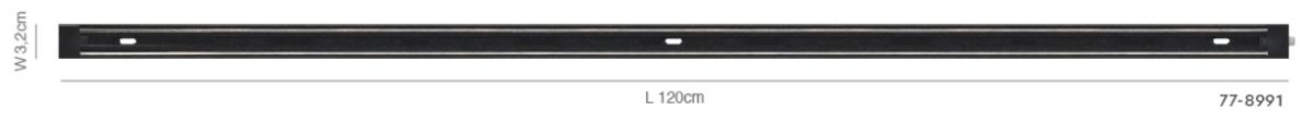 Home Lighting MF30-312 MAGNETIC FLEX 48V Track Surface Mounted Black  L-120cm 1Γ3 - Image 2