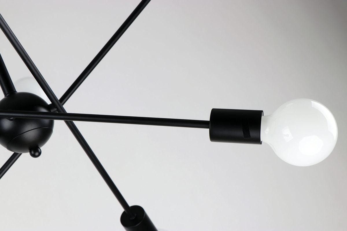 Home Lighting KQ 2629/6 GWEN BLACK PENDANT Δ4 - Image 3