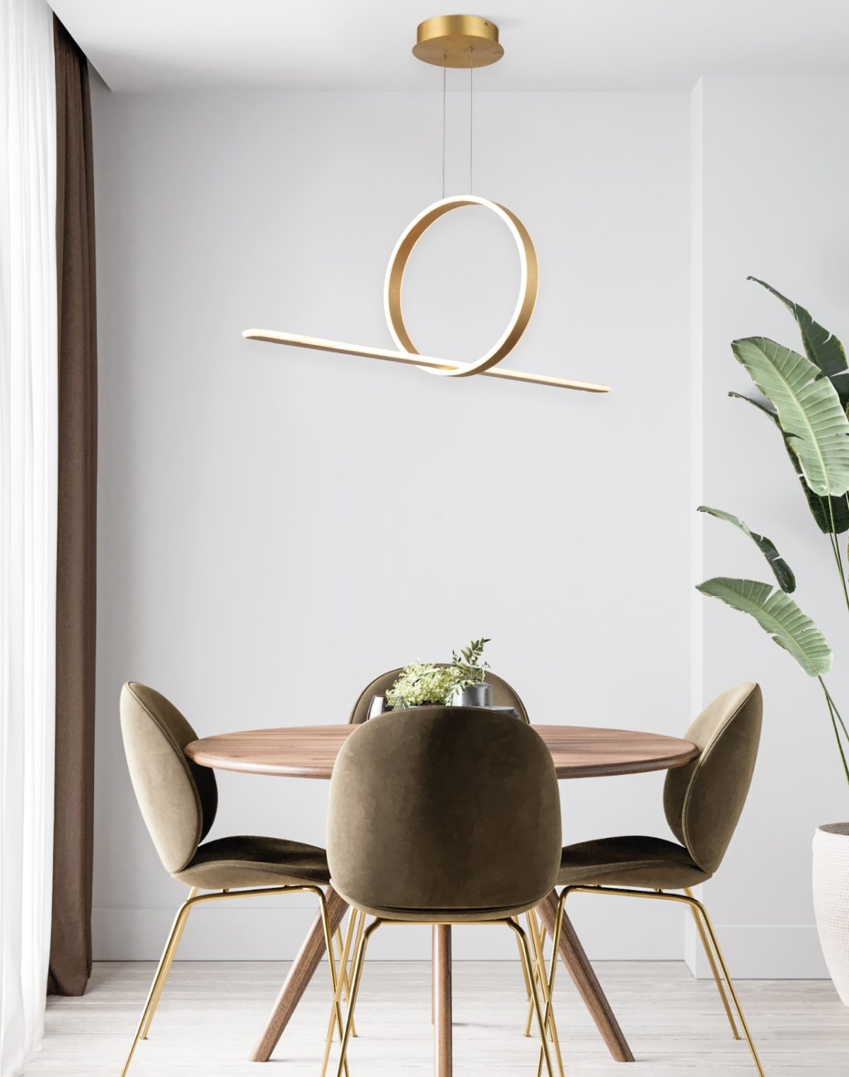 Home Lighting SE LED 120 MILEA PENDANT GOLD MAT Α5 - Image 3