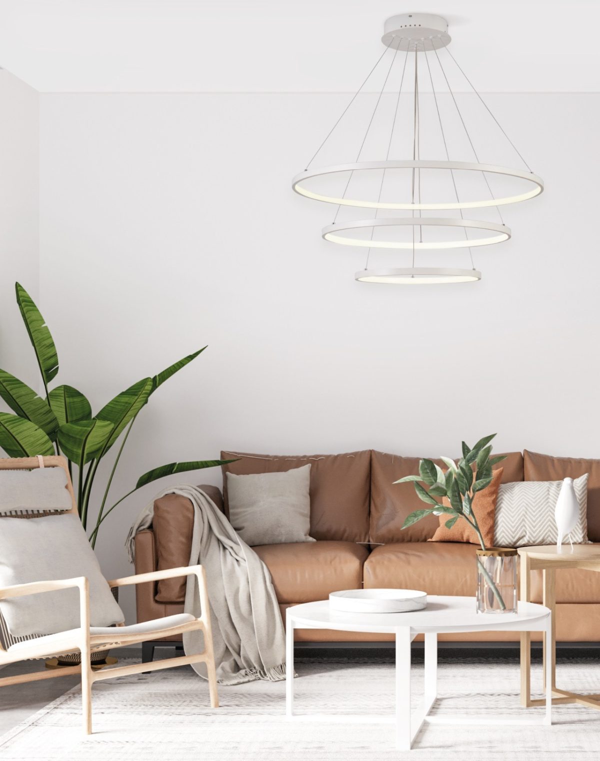 Home Lighting SE LED 80-60-40 MORELLI PENDANT WHITE MAT Β5 - Image 2