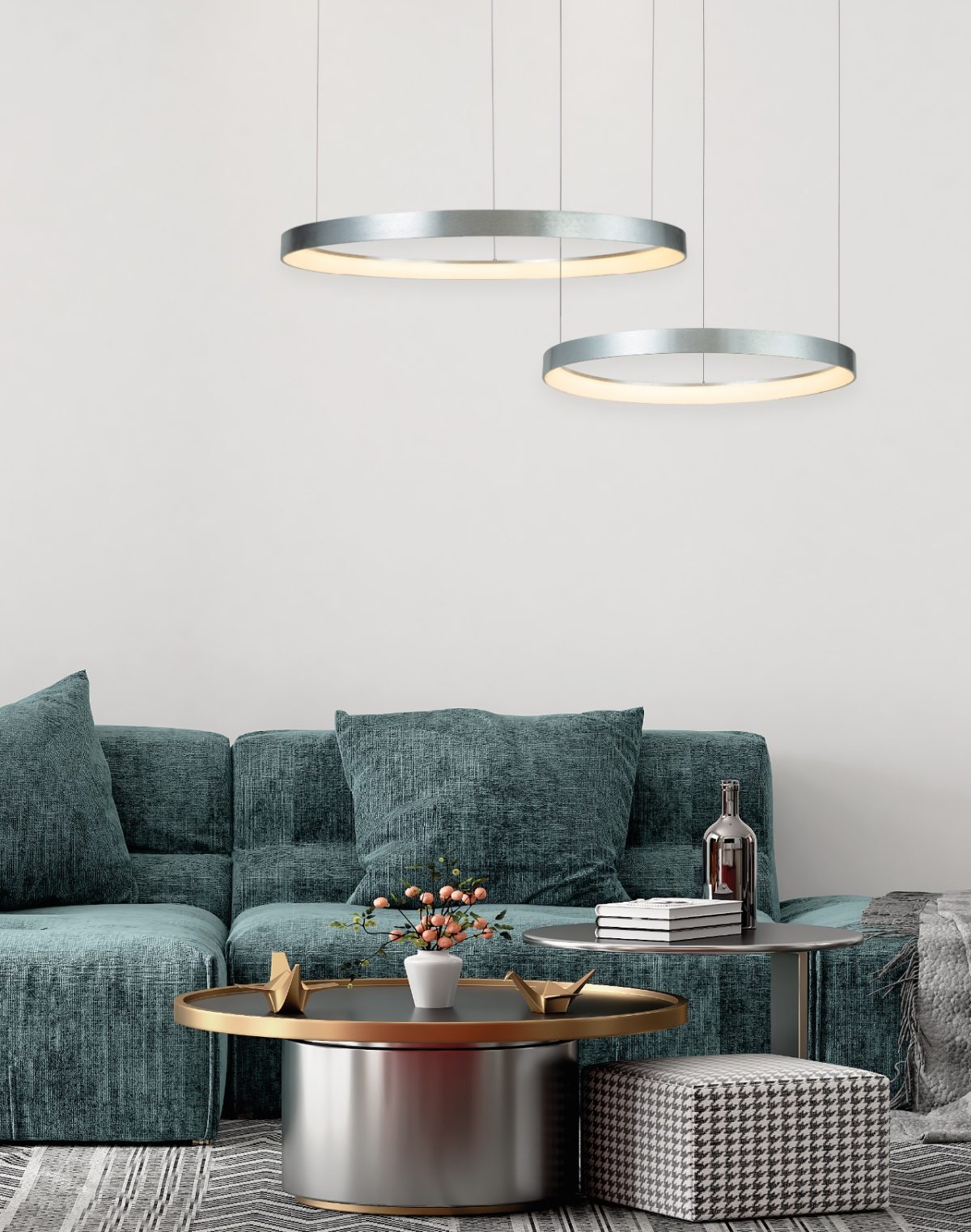 Home Lighting SE LED 100 AMAYA PENDANT NICKEL MAT Ε5 - Image 3