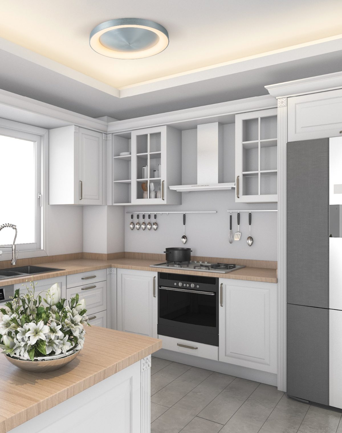 Home Lighting SE LED 80 AMAYA CEILING NICKEL MAT Δ3 - Image 3