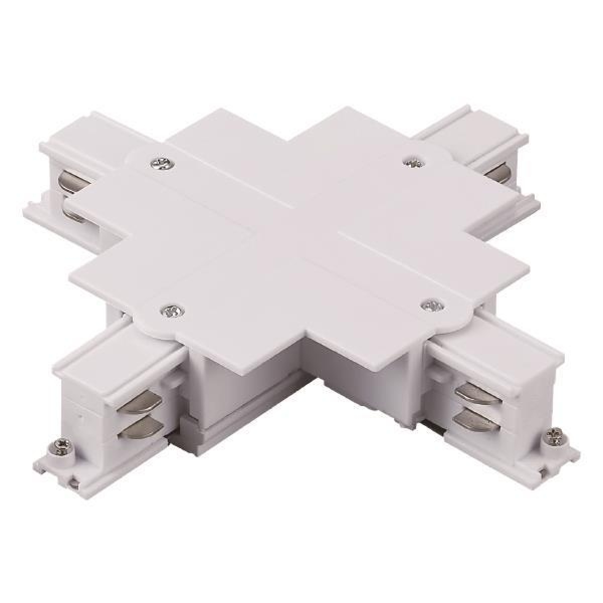 Eurolamp ΣΥΝΔΕΣΜΟΣ ΡΑΓΑΣ ΧΩΝΕΥΤΗ 4 ΓΡΑΜΜΩΝ ΣΤΑΥΡΟΣ ΛΕΥΚΟΣ