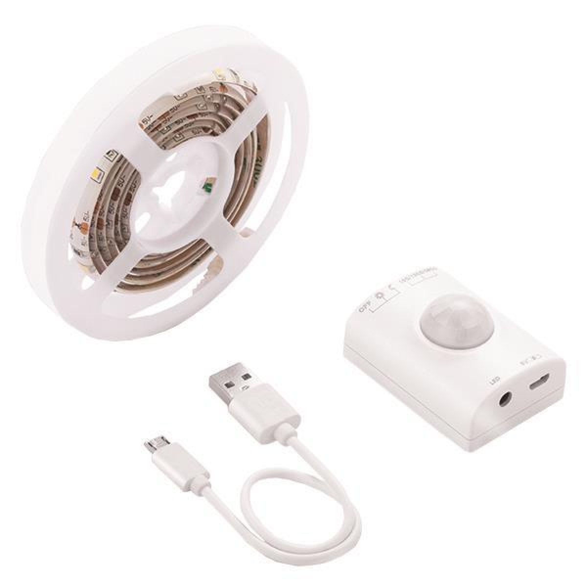 Eurolamp ΤΑΙΝΙΑ LED ΜΕ ΑΙΣΘΗΤΗΡΑ ΚΙΝΗΣΗΣ 1M 2,4W 3,7V 3000K IP65 PRO